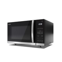 Sharp Black 30 Litre 900W Digital Flatbed Microwave Oven - YC-QS302AU-B