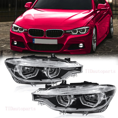 Pair Driver Passenger Headlights For BMW 3 Series F30 F35 F31 LCI LED 2015-2019