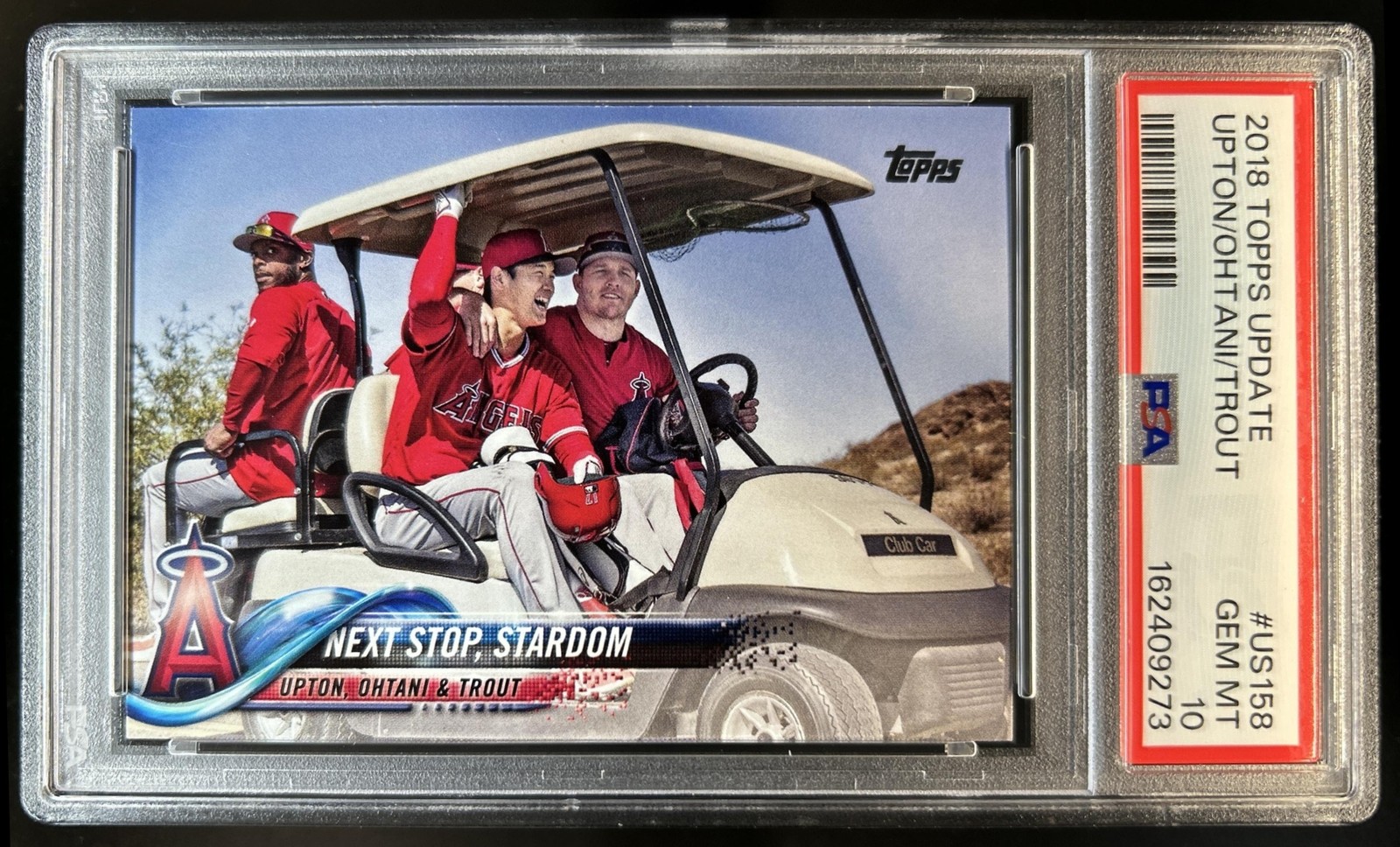 2018 Topps Update Next Stop Stardom Shohei Ohtani RC Mike Trout #US158 PSA 10