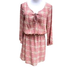 Sanctuary Boho Medallion Print Peasant Dress/Tunic Large