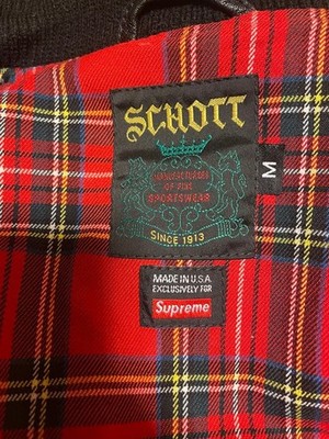 Supreme SCHOTT leather jacket M size with accessories | eBay
