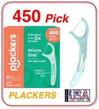 450 CT, Plackers Micro Mint Dental Floss Tooth Picks Plastic Oral Teeth Flossers