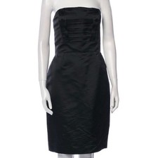 NWT Marc Jacobs 100%Silk Satin Strapless Little Black Party Dress Size 6 $429