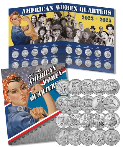 American Women Quarters Complete set in Coin Folder (2022-2025)