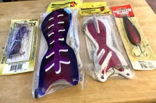 NEW DW Trolling Lot-2 SpinDoctors, Rigged Fly and Trolling Spoon-Purple Colors
