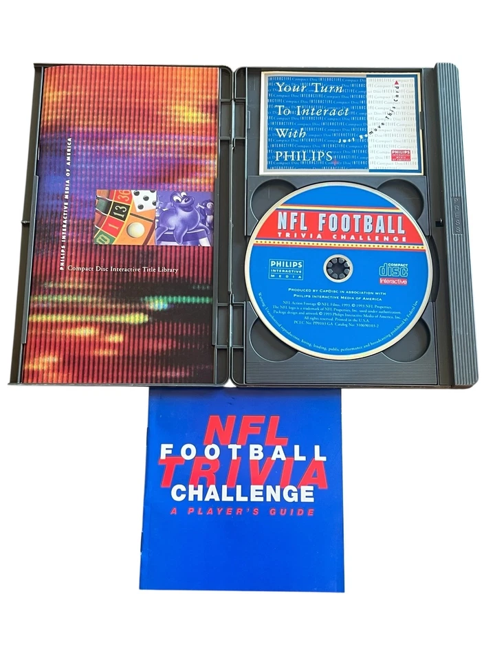 Vintage Philips CD-I Game NFL Football Trivia Challenge 1993 Team Compact Disc - Image 2 of 4