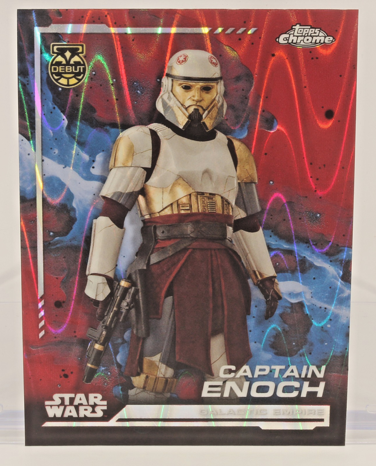 2024 Topps Chrome Star Wars Captain Enoch #99 Red Blaster RayWave Refractor