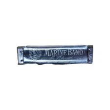 Vintage HOHNER Marine Band A440 Harmonica Key of D