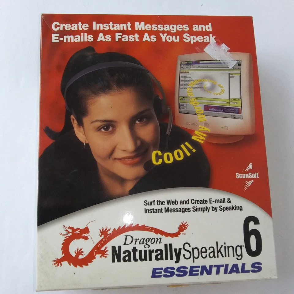 Dragon NaturallySpeaking 6 Essentials Speech Recognition Software Box Set CD Man - Image 3 of 4