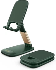 Lamicall Adjustable Phone Stand for Desk - Foldable Holder Dark Green 