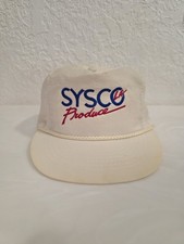 Vintage Nylon Embroidered White Sysco Produce L.A. Hat Snapback Adjustable Hat