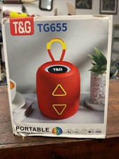TG655 Portable RED Fabric Bluetooth Speaker Outdoor Wireless Mini Subwoofer