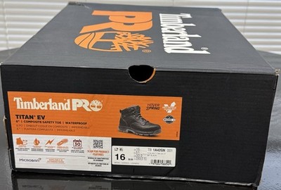 TIMBERLAND PRO TITAN EV Men's Composite Toe Waterproof 6'' Size 16 M