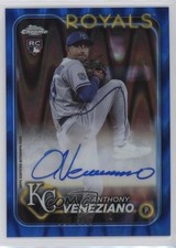 2024 Topps Chrome Rookie Blue RayWave Refractor /150 Anthony Veneziano Auto 4o1