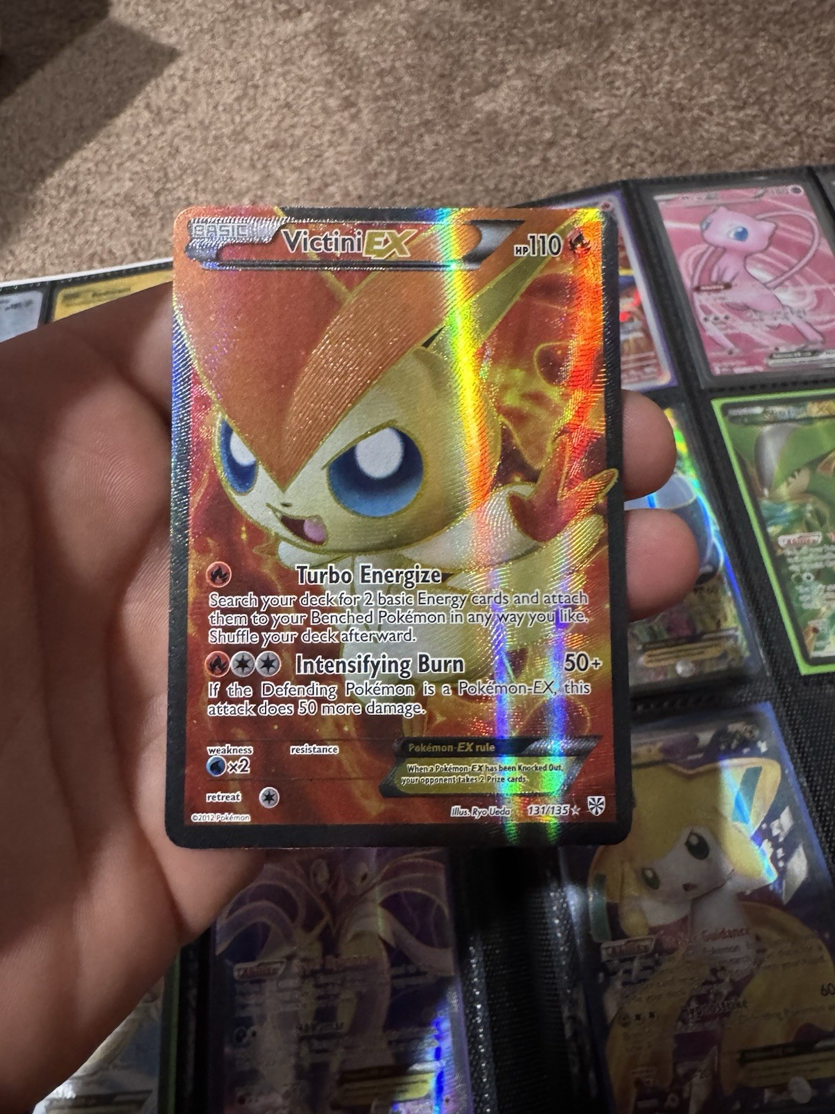 Pokémon TCG Victini EX Full Art Ultra Rare Holo Card Plasma Storm 131/135