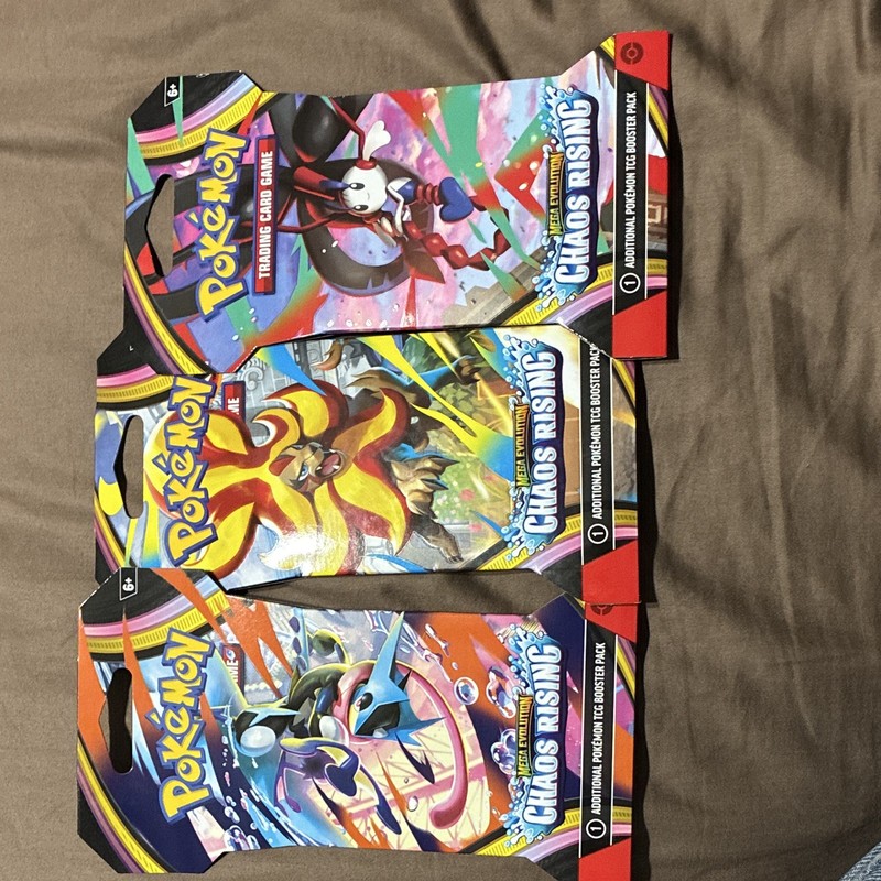 Pokémon Chaos Rising Booster Pack English TCG 10 Cards Collectible x3 packs