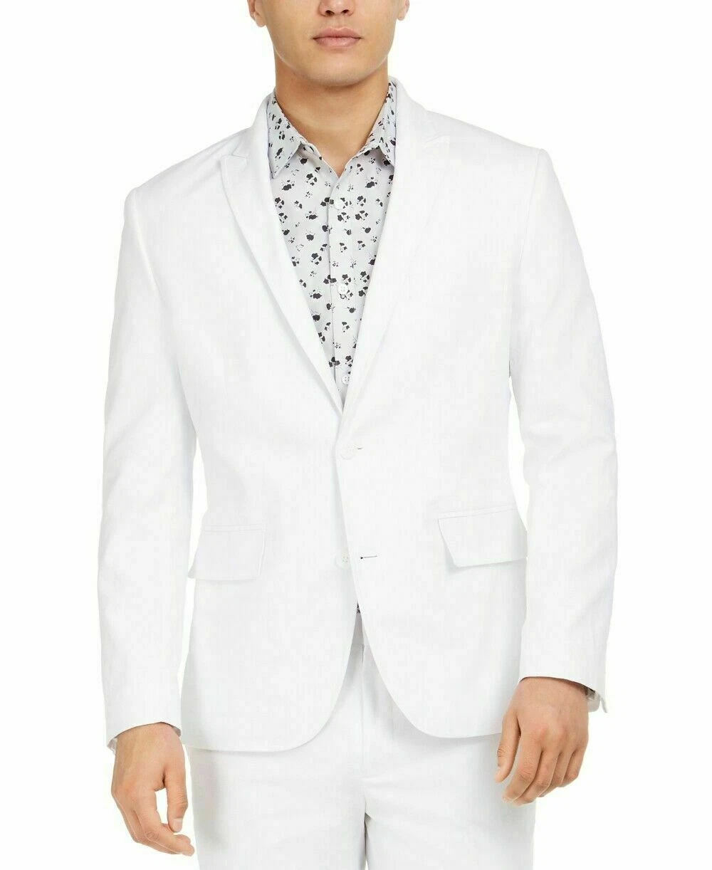 New Luxury Men's White Blazer 100% Soft Lambskin Slim Fit Stylish Coat Blazer