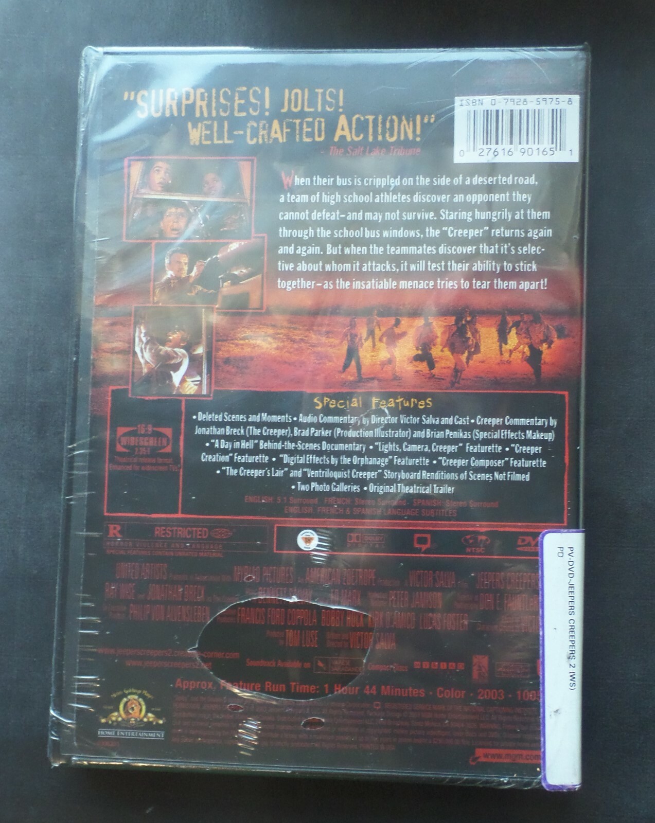 Jeepers Creepers 2 dvd "It's as sharp as a son of a b*tch" Quoth the