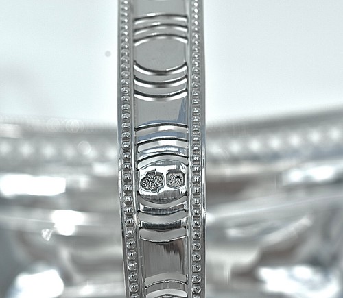 Fabulous Solid Silver Fruit /Cake Swing Handled Basket,William Hutton 1926: 470g - Picture 11 of 24