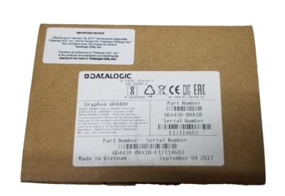 Datalogic Gryphon GD4400 2D Bar Code Scanners Part: GD4430-BKK1B
