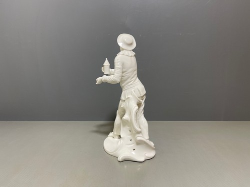 Nymphenburg Figur Pierrot mit Laterne Weiss Modell 54 Bustelli 1.Wahl H:20,7cm - Bild 6 von 23
