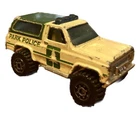 1983 VINTAGE Matchbox Tan Green Tree Chevrolet Chevy Blazer 4x4 Park Police Car