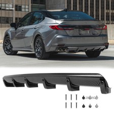 For Toyota Camry Se Xse Le Rear Bumper Lip Diffuser Fin Spoiler Carbon Fiber Kit