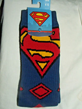New Bioworld SUPERMAN MEN'S Crew 10-13 Sock Size 75 Cotton 23 Polyester