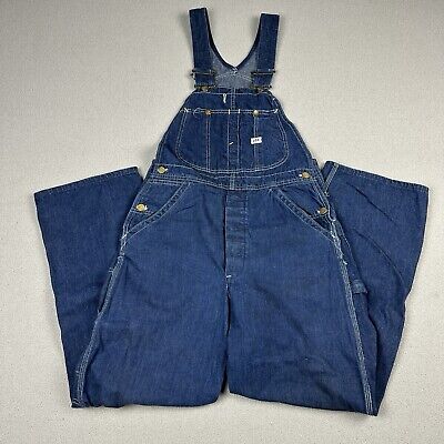 VTG Lee Jelt Denim Sanforized Bib Overalls 32x29 Baggy Union VTG Lee Jelt Denim Sanforized Bib Overalls 32x29 Baggy Union