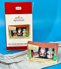 NIB Hallmark Keepsake Ornament 2014 Nifty Fifties Trio Replica Retro Christmas