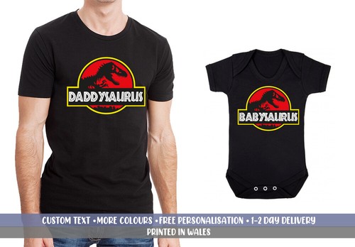 Daddysaurus Babysaurus T Shirt Baby 