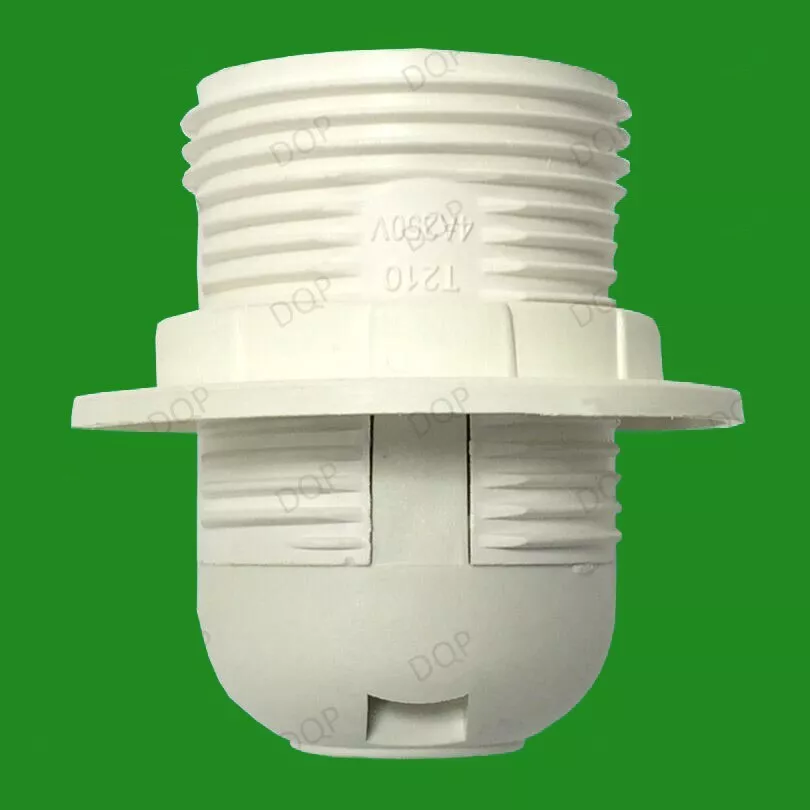 E27 Light Bulb Lamp Holder Pendant Socket M10 Edison Screw with Lampshade Collar