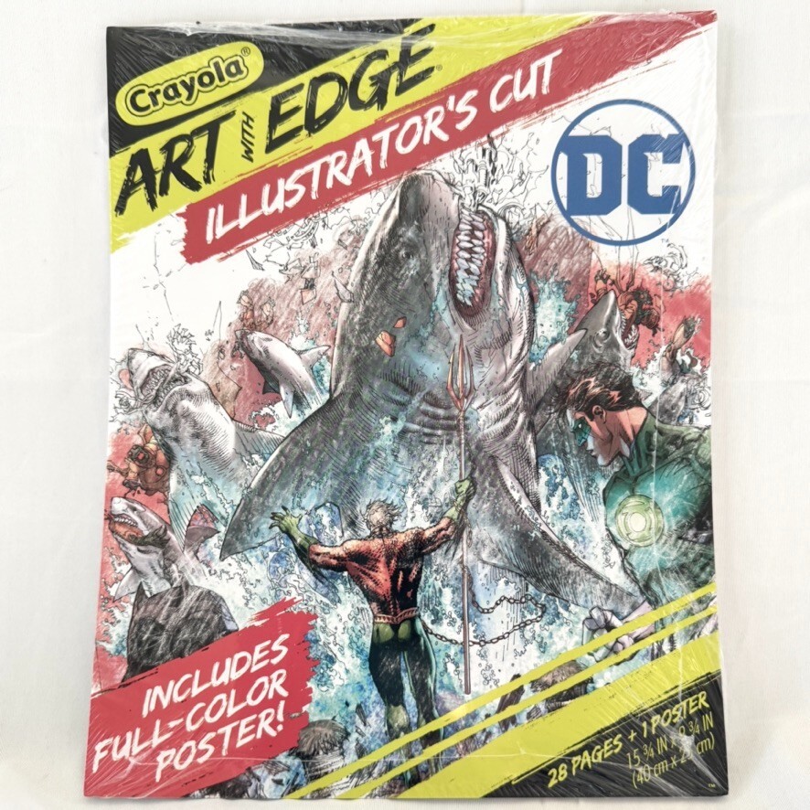 NEW! Coloring Book & Poster Crayola Art with Edge Illustrator's Cut DC Comics