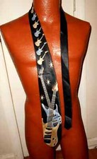 Parquet Guitars Men's Black Tie new for the music lover