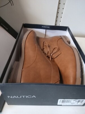 Nautica Mens 13 Largo Chukka Boots Brown Lace Up Ankle Dress  display picture 3