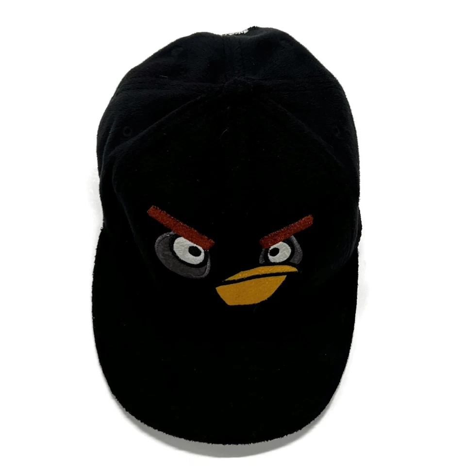 Gorra de béisbol Angry Birds SnapBack ajustable Rovio negra polar peluda borrosa Foto 4 de 4