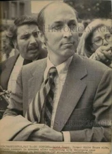 1973 Press Photo David Young Refuses to Comment on Watergate Case, Washington