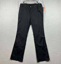Harley Davidson Pants Womans 8 Black Gems Studded Riding Motorcycle Chino