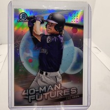 2021 Bowman Chrome Zac Veen 40-Man Futures Insert Baseball Card