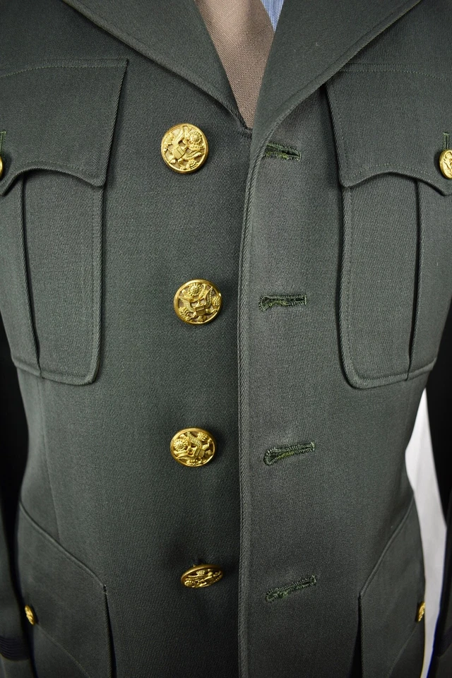 1950-60's Heck Ross Uniform Co Dark Green Formal Military Two Pc Suit Size: 36R - Image 2 of 4