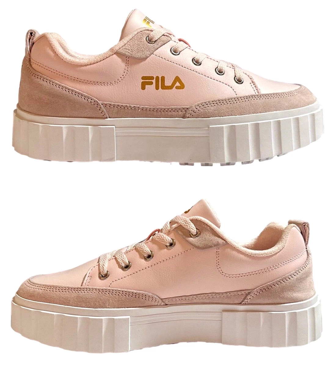 White pink online and gold fila