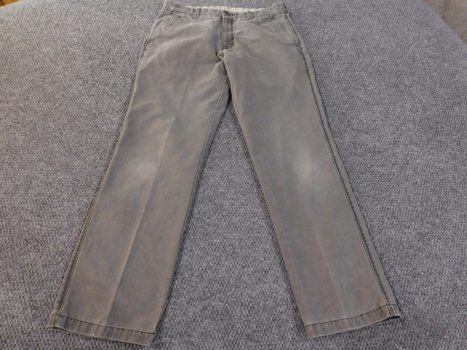 Haggar Life Pantalones Caqui 32x32 Gris Recto Hombre Chino Clásico Foto 2 de 4