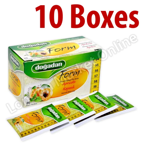 Form Tea With Apricot Herbal Dogadan 10 Boxes / 200 Tea Bags
