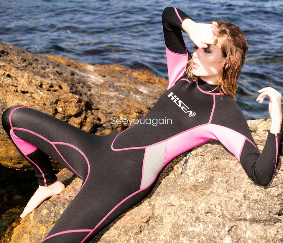 3mm Neoprene Women Winter Warm Full Body Wetsuit Swim Surf Wet Suit Diving Suit - Image 3 of 4