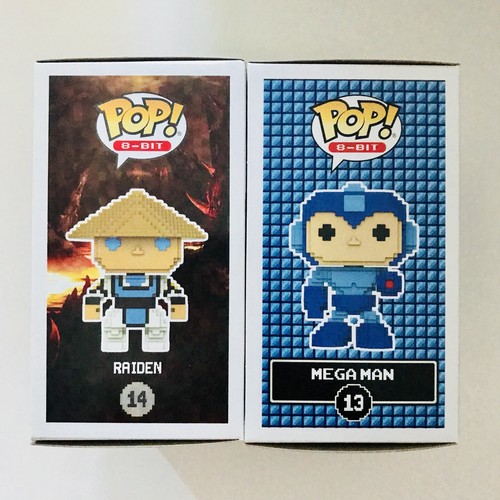 Funko Pop 8-Bit MK Raiden and Mega Man Gamestop Exclusive Vinyl Figure Lot - Picture 4 of 6
