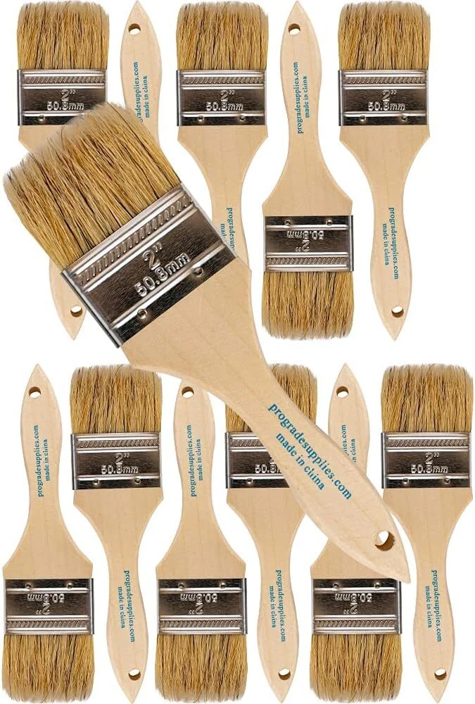 Pro Grade - Chip Paint Brushes - 12 Ea 2 Inch 2