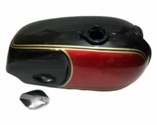 NORTON COMMANDO ROADSTER BLACK & RED GAS FUEL PETROL TANK WITH CAP
