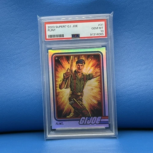 Rare PSA 10 LOW POP GI JOE 2023 SDCC Super 7 GEM MINT FLINT Hasbro Trading Card