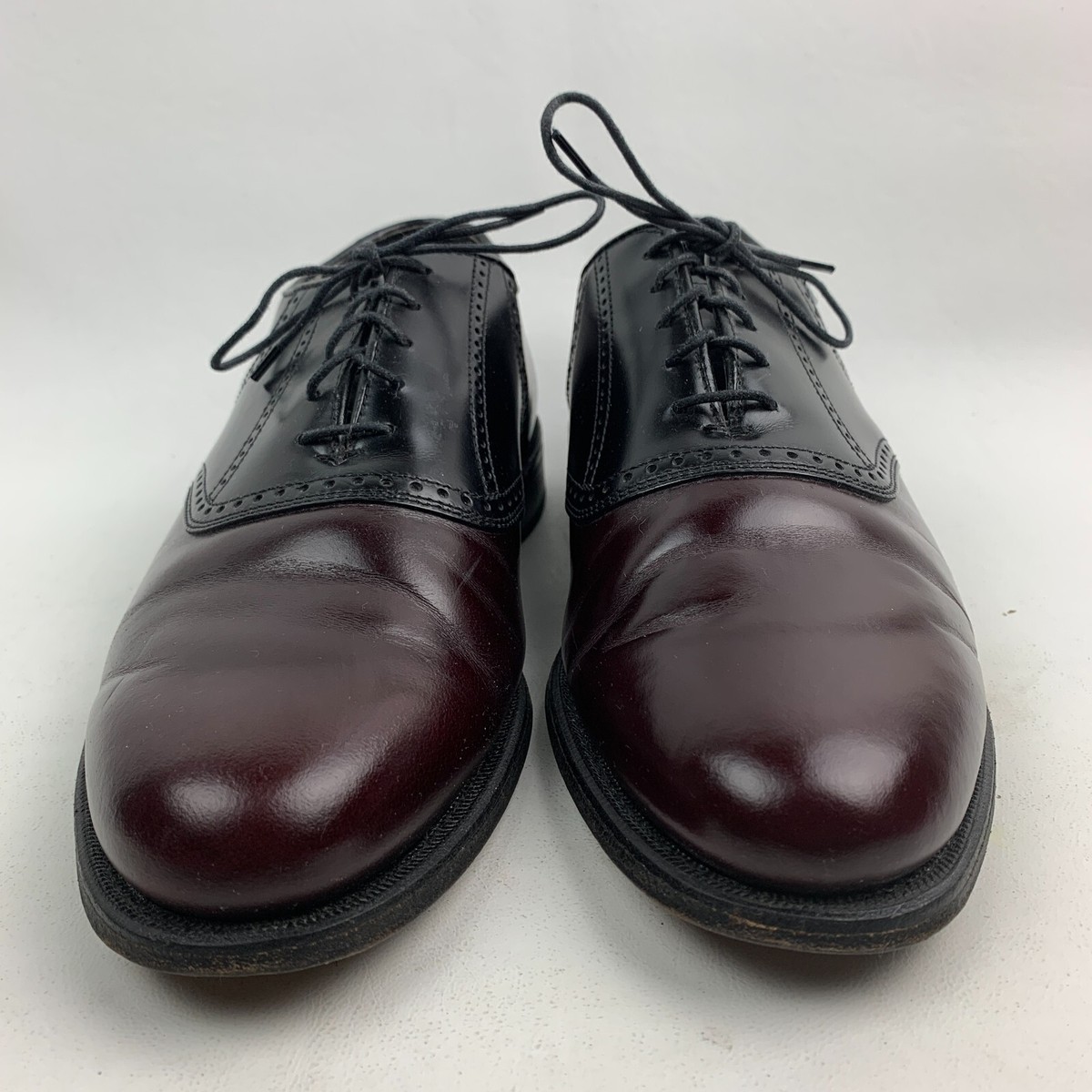 Dexter Oxblood and Black Saddle Shoes Size 10 M Dexter Oxford Shoes - Etsy main image 4