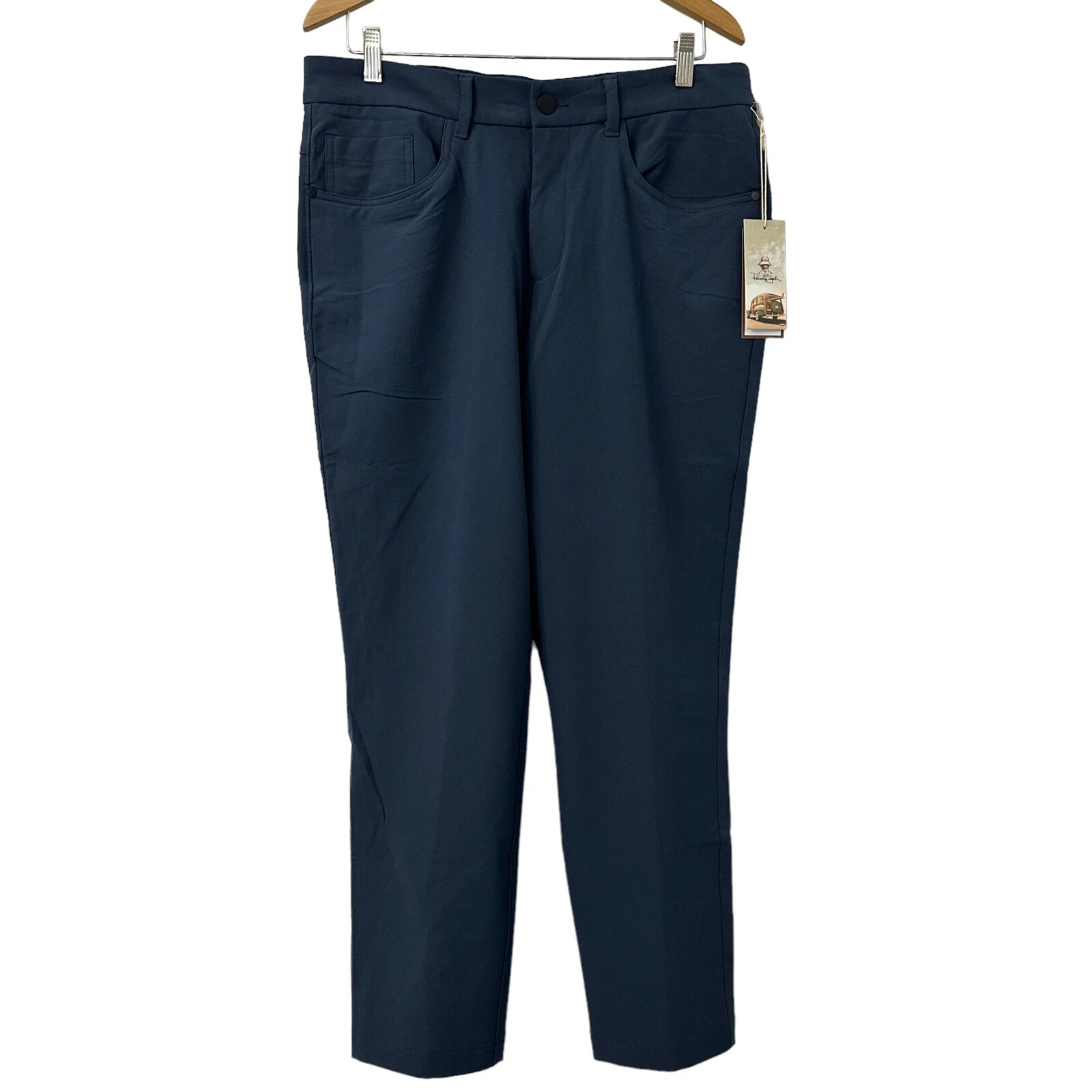 Panama Jack Pants Mens 34 x 30 Performance Commuter Comfort Stretch Blue Navy